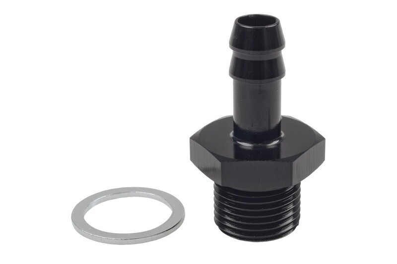 Raceworks M18X1.5 Metric Male to 3/8″ Barb Suit 044 Fuel Pump Inlet