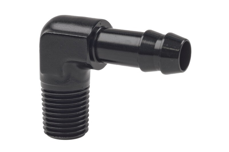 Raceworks 1/4″ 90 degree Male NPT to 3/8″ Barb
