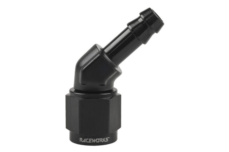 Raceworks AN-6 45 degree Female Swivel to 5/16″ Barb
