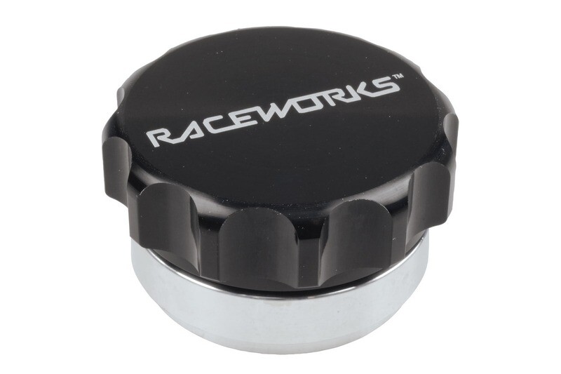 Raceworks 1″ / 25.4mm Aluminium Weld On Filler With Male Cap – Black