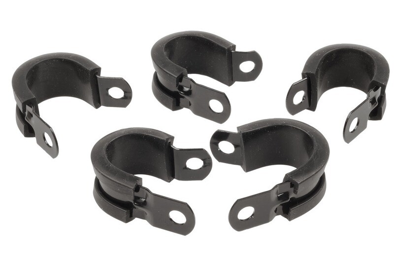 Raceworks 1/4″ / 6.4mm Cushioned P Clip – 5pk – Black
