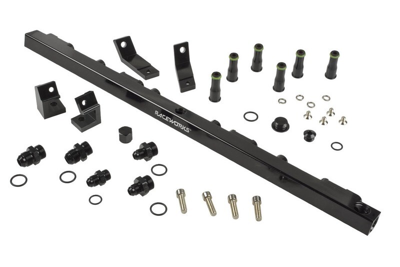 Raceworks Fuel Rail Ford Falcon EF – BF Suit Short Injectors – Black