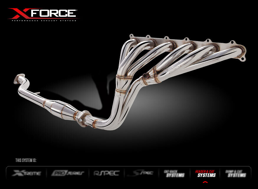 XForce Header & Metallic Cat Kit - Non-Polished Stainless Steel (Falcon FG Ute 08-14)