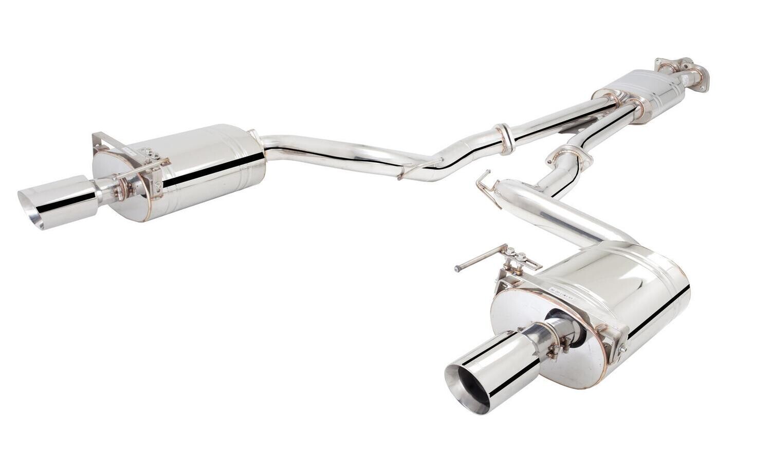 XForce Twin 2.5in Cat-Back Exhaust - Stainless (Mustang Fastback 15+/GT 14-17)