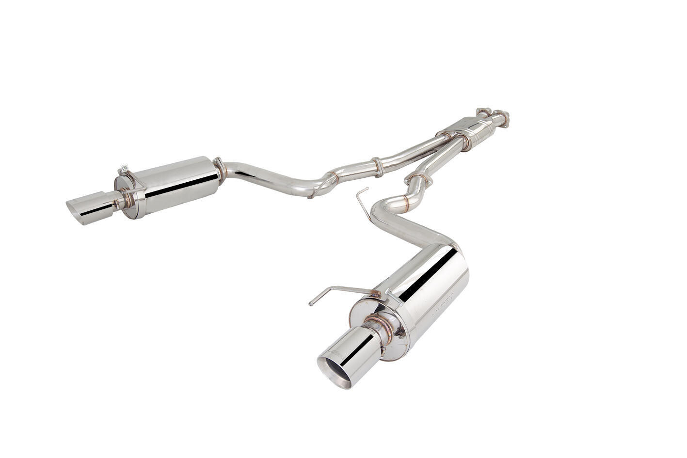 XForce Twin 3in Cat-Back Exhaust - Stainless (Mustang GT 15-17 Fastback)