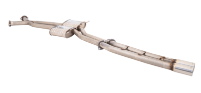 XForce Twin 2.5&quot; Cat-Back Straight Pipe Rear Raw 409 Stainless (WH/WK/WL Statesman 99-06)
