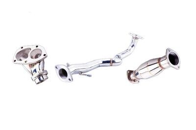 XForce 3in Turbo-Back Exhaust w/Varex Rear Muffler - Stainless (EVO 7-9 01-07)