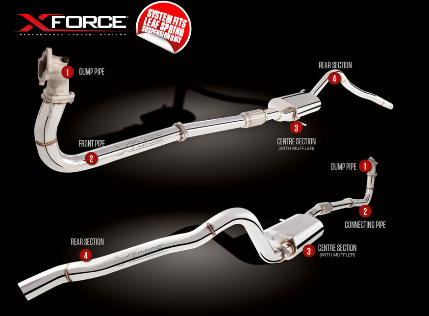 XForce 3in Turbo-Back Exhaust - Mild Steel (Patrol GU Y61 97-07)