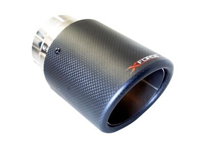 XForce 4&quot;Angle Cut Carbon Fibre Tips (Golf R Mk6 09-13)