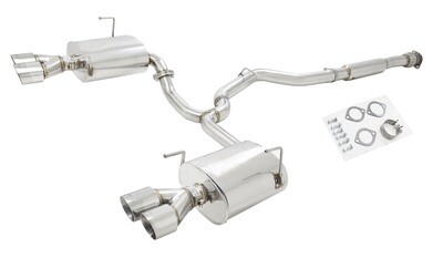 XForce 3in Cat-Back Exhaust w/Quad Tips - Stainless Steel (WRX/STI 11-21)