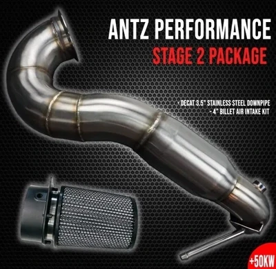 ANTZ - Mercedes Benz CLA45 A45 Stage 2+ Kit (Downpipe &amp; Intake Combo) suits C117 W176 AMG 2013-2018