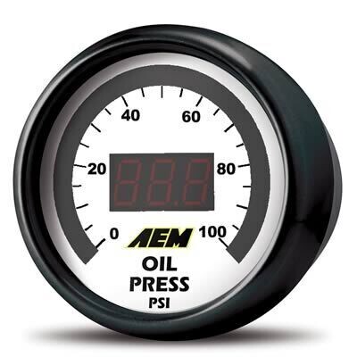 AEM Oil/Fuel Pressure Gauge (0 100psi)