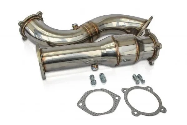 ANTZ - FG FGX Ford Falcon 4″ Down Pipe &amp; 100 Cell Cat STAINLESS STEEL XR6 Turbo FPV F6 Brushed Finish Dump