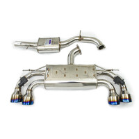 INVIDIA - Q300 Valved Turbo Back Exhaust with Round Ti Rolled Tips (Golf R 17-20)