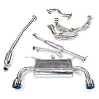 INVIDIA - R400 Black Tip Engine Back Exhaust with Equal Headers (BRZ 12-17/86 12-21)