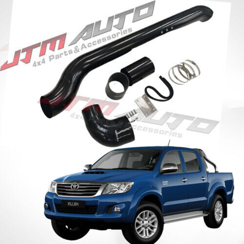 JTM AUTO - Black Powder Coated Stainless Steel Snorkel Kit To Suit Toyota Hilux N70 2005-15