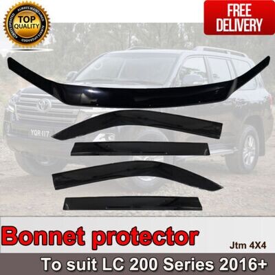 JTM AUTO - Bonnet Protector + Weathershield To Suit Toyota Landcruiser 200 Series 2016-2021