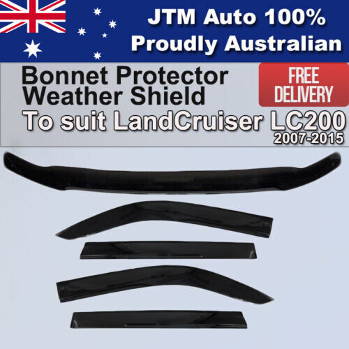 JTM AUTO - Bonnet Protector + Weathershield To Suit Toyota Landcruiser 200 Series 2008-2015