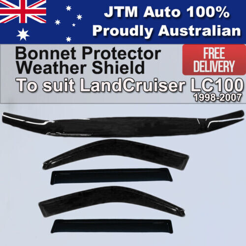 JTM AUTO - Bonnet Protector + Weathershield To Suit Toyota Landcruiser 100 Series 1998-2007