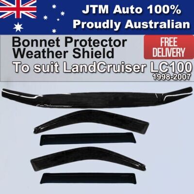 JTM AUTO - Bonnet Protector + Weathershield To Suit Toyota Landcruiser 100 Series 1998-2007