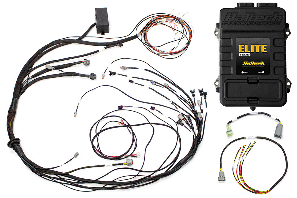 HALTECH - Elite 1500 + Mazda 13B S6-8 CAS with Flying Lead Ignition Terminated Harness KitInjector Connector: Bosch EV1