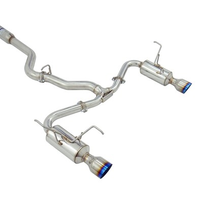 INVIDIA - R400 Cat Back Exhaust with SS Straight Cut Tips (WRX 22+)
