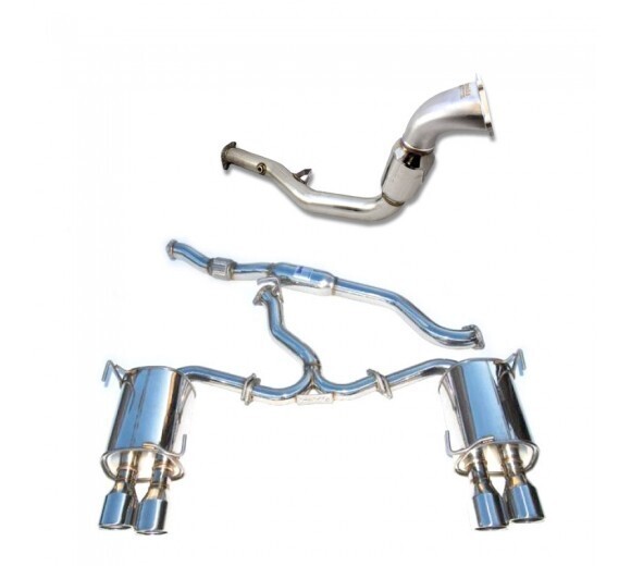 INVIDIA - Q300 Turbo Back Exhaust - Polished Tips (WRX 11-14 Sedan/STi 11-20)