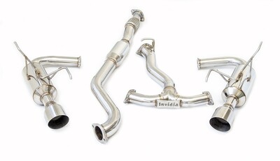 INVIDIA - R400 Cat-Back Exhaust w/Round Rolled Ti Tips (Golf GTi 17-19)