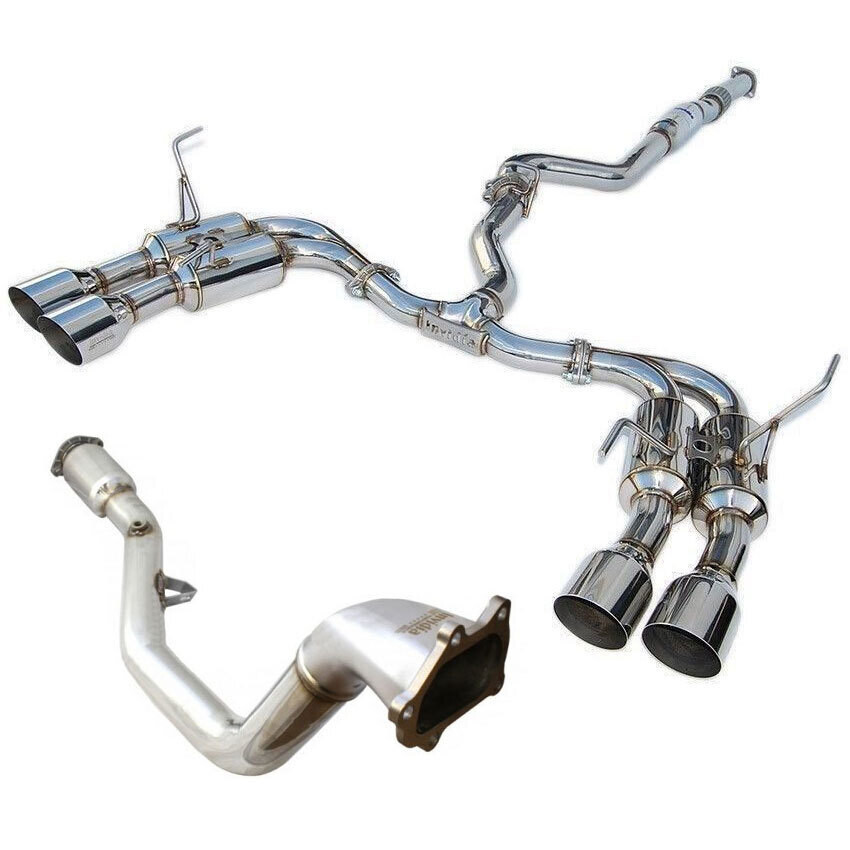 INVIDIA - R400 Turbo Back - Polished Tips (WRX/STi 11-14 Sedan)