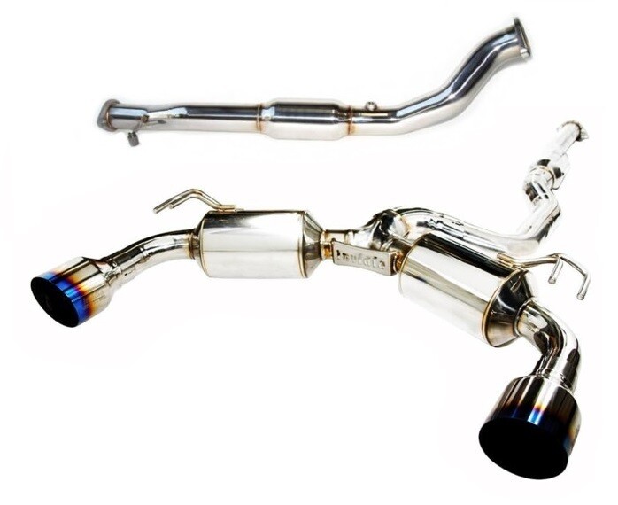 INVIDIA - Dual N1 Turbo-Back inc O2 Outlet w/Straight Cut Ti Tips (Evo X 08-17)