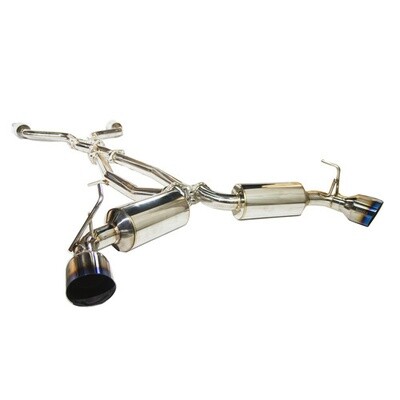 INVIDIA - Dual N1 Cat Back w/Straight Cut Ti Tips (Nissan 370Z 2009+)