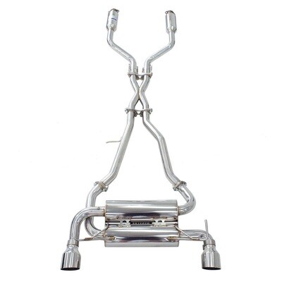 INVIDIA - Gemini Cat Back Exhaust w/Black Signature Series tips (Skyline V35/Infiniti G35 V35 (Coupe) 02-07)
