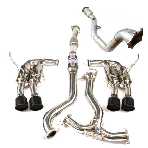 INVIDIA - R400 &quot;Signature Edition&quot; Turbo Back Exhaust w/Black Tips - Subaru WRX VA 15-20 (Auto)