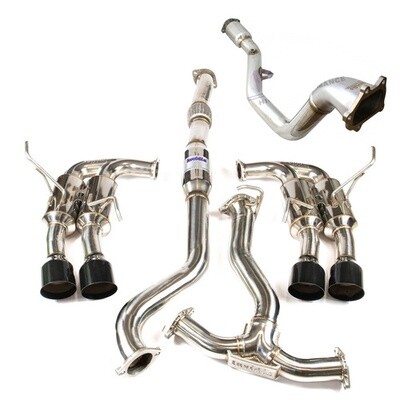 INVIDIA - R400 &quot;Signature Edition&quot; Turbo Back Exhaust w/Black Tips - Subaru WRX VA 15-20 (Auto)