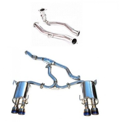 INVIDIA - Q300 Turbo Back Exhaust - Ti Tips (WRX 2015+)