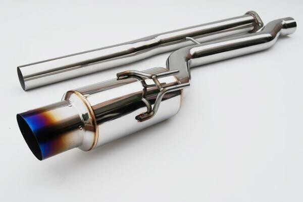 INVIDIA - N1 Turbo Back Exhaust Non Resonated w/Catless Down Pipe, Ti Tip (WRX/STI GD 01-07)