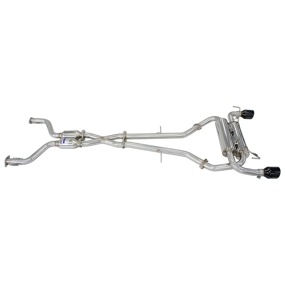 INVIDIA - Gemini Cat Back Exhaust w/Black Signature series Tips (Skyline V36/Infiniti G37 V36 (Coupe) 07-15)