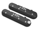 HOLLEY - Tall LS Valve Cover with LSX Logo - Satin Black Machined Finish