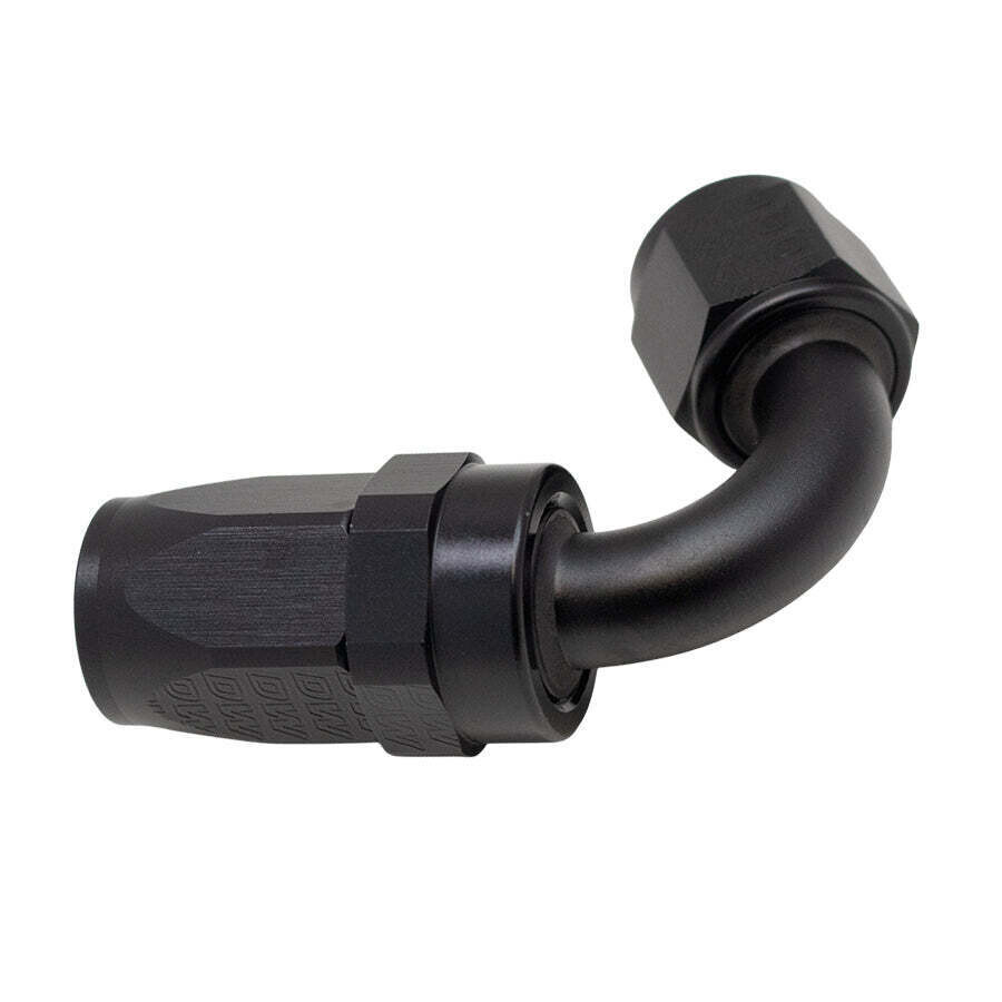 DEATSCHWERKS - 8 AN Female Flare Swivel 120-Degree Hose End CPE Anodized Matte Black