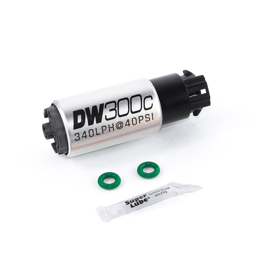 DEATSCHWERKS - DW300C 340lph Compact Fuel Pump w/Mounting Clips + Install Kit (Skyline R35 GTR)