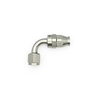 DEATSCHWERKS - 90 Deg 8AN Female Swivel PTFE Hose End w/Olive Insert