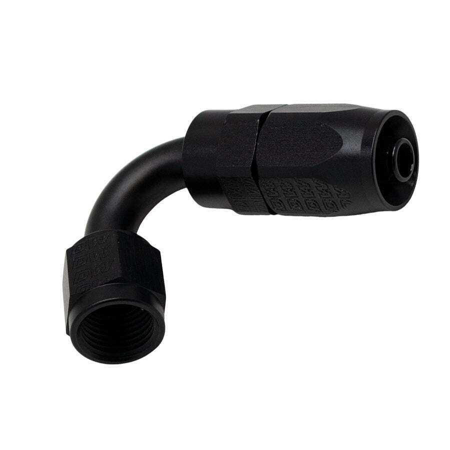 DEATSCHWERKS - 6 AN Female Flare Swivel 120-Degree Hose End CPE Anodized Matte Black