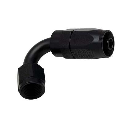 DEATSCHWERKS - 6 AN Female Flare Swivel 120-Degree Hose End CPE Anodized Matte Black