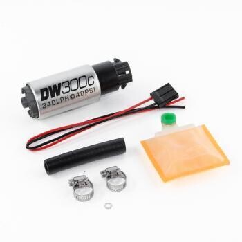 DEATSCHWERKS - DW300C 340lph Compact Fuel Pump w/Mounting Clips + Install Kit
