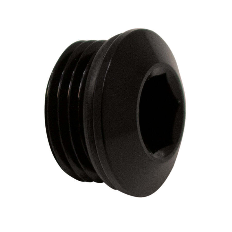 DEATSCHWERKS - 8AN ORB Male Plug Low Profile Internal Allen/Hex Anodized Matte Black