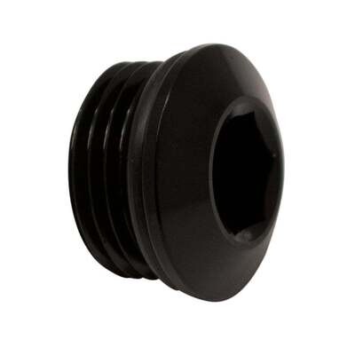 DEATSCHWERKS - 8AN ORB Male Plug Low Profile Internal Allen/Hex Anodized Matte Black