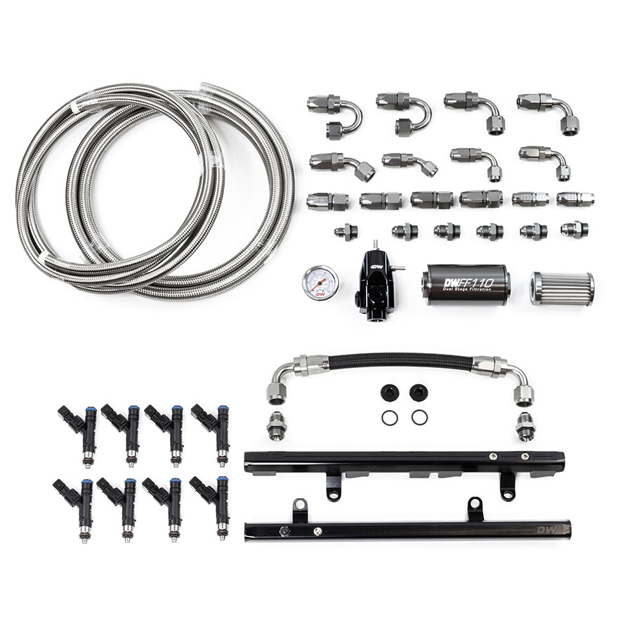 DEATSCHWERKS - LS1/LS6 Fuel Rails w/Crossover, 780cc/min Injectors + Full Return Plumbing Kit (Camaro 98-02)