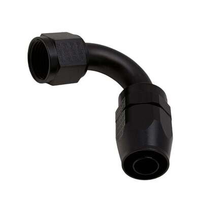 DEATSCHWERKS - 10AN Female Flare Swivel 120-Degree Hose End CPE Anodized Matte Black