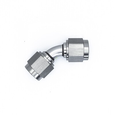 DEATSCHWERKS - Titanium 45 Deg 6AN to 6AN Female Flare Swivel Coupler