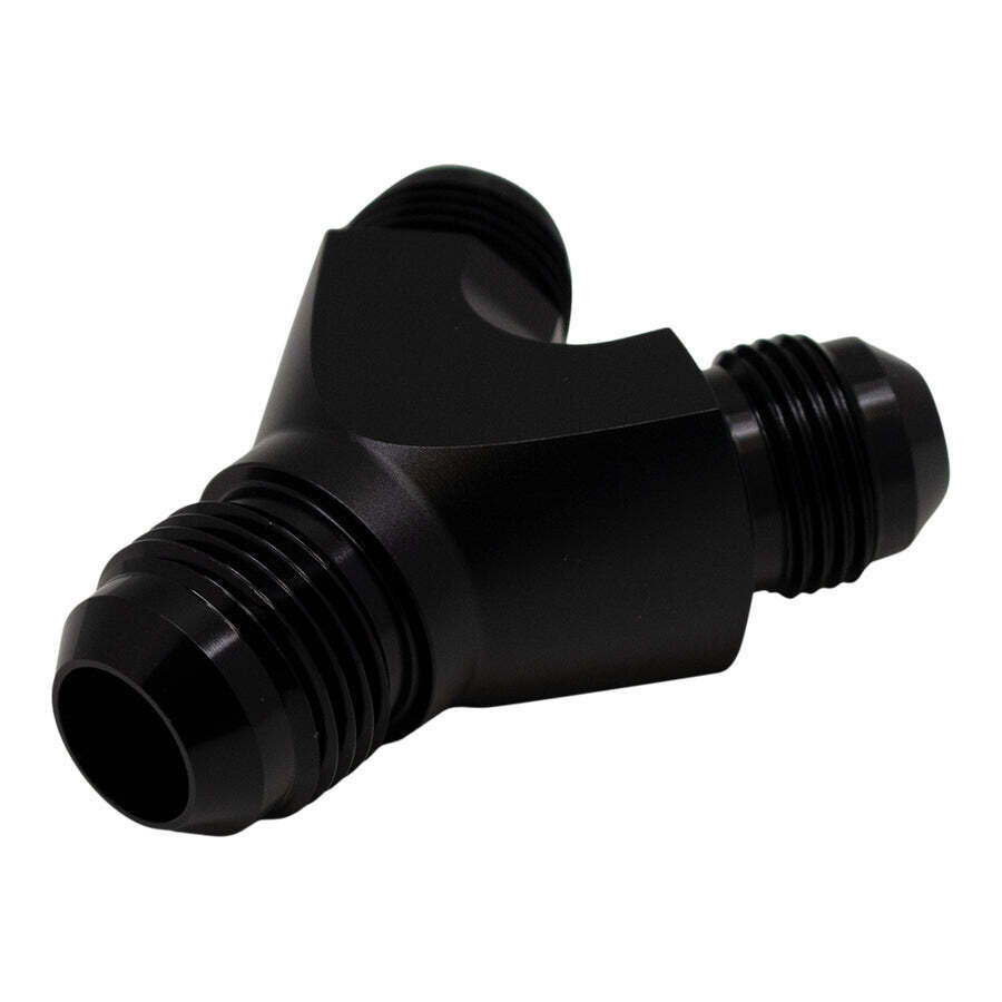 DEATSCHWERKS - 8AN to 8AN to 10AN Y Block Fitting Anodized Matte Black